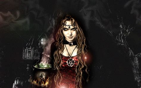 Girls Wizard Female Fantasy Occult Mage Woman Dark Girl Women