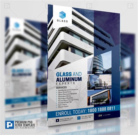 Glass And Aluminum Fabrication Experts Flyer Psdpixel