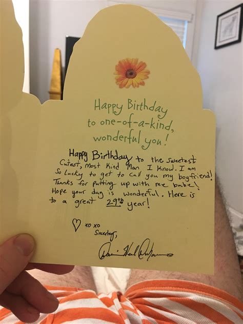 Check spelling or type a new query. My boyfriends birthday card to me... I'm 29 today ...