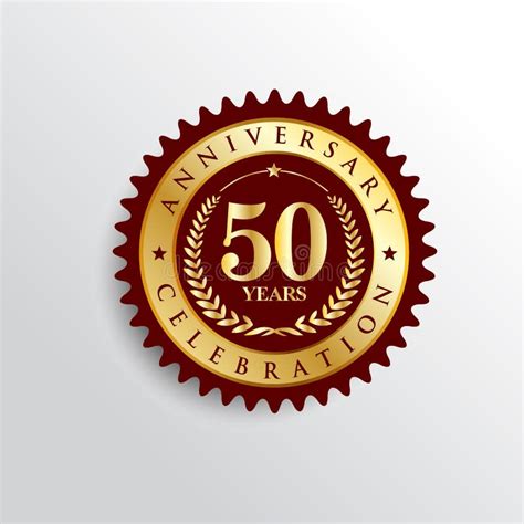 50 Años Del Aniversario De La Celebración De Logotipo De Oro De La