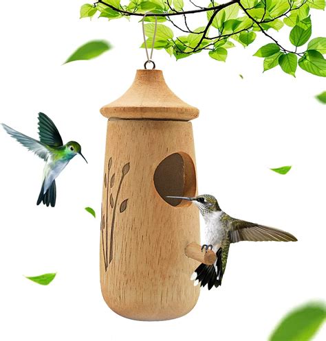 Hummingbird House For Outside Hanging Wooden Humming Bird Houses For