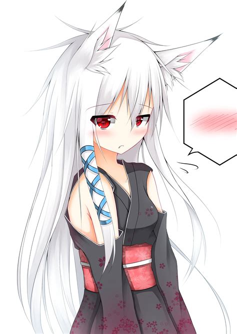 Anime Girl With White Hair And Red Eyes Fotodtp