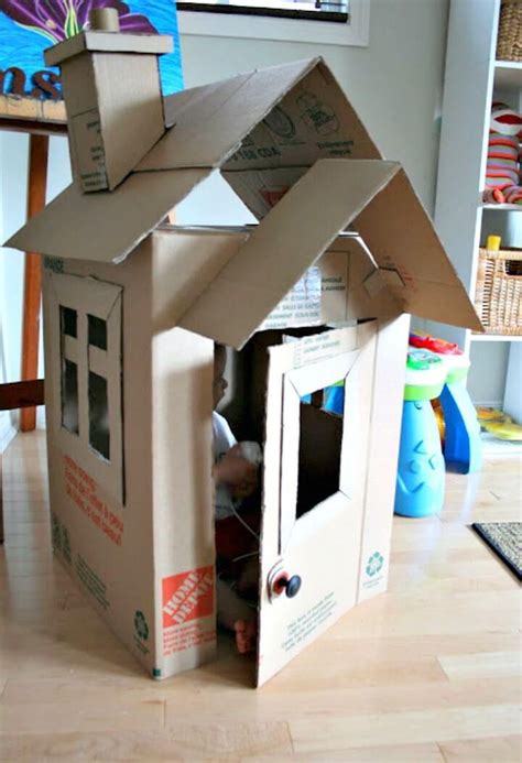 15 Diy Cardboard House Ideas Cardboard House Cardboard Box Houses