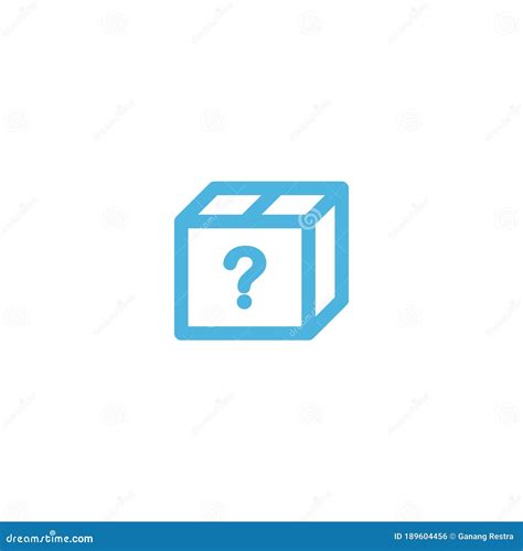 Mystery Box Icon Flat Vector Logo Design Trendy Stock Illustration