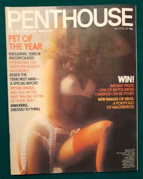 VINTAGE PENTHOUSE MAGAZINE Vol 12 No 10 1978 Centrefold VICKI LYNN