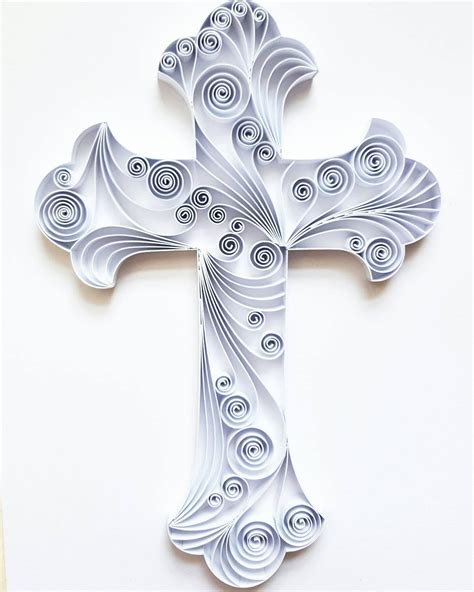 Quilled Paper Art Cross Handmade Artwork
