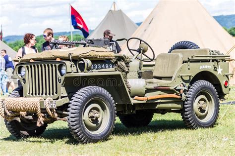 Wwii Jeep Rear View Stock Image Image Of Soldier Road 11356745