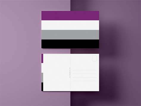 asexual ace pride postcard note card asexual flag writable etsy