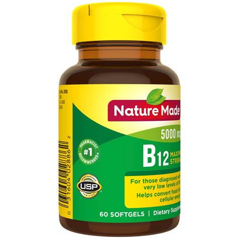 Nature Made Maximum Strength Vitamin B12 5000 Mcg Dietary Supplement