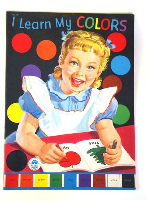 Download I Learn My Colors Vintage Coloring Book from 1950 by ...