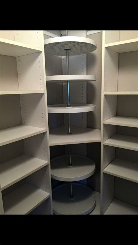 Need a some extra closet storage? Lazy Susan in the pantry | Build a closet, Closet shoe ...