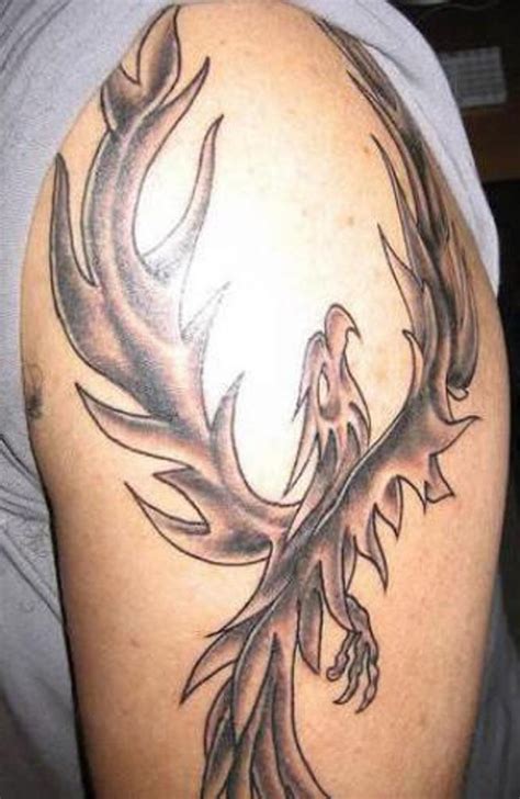 59 Outstanding Phoenix Shoulder Tattoos