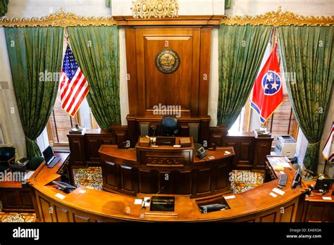 The Senate Chamber Inside The Tennessee State Capitol Building In