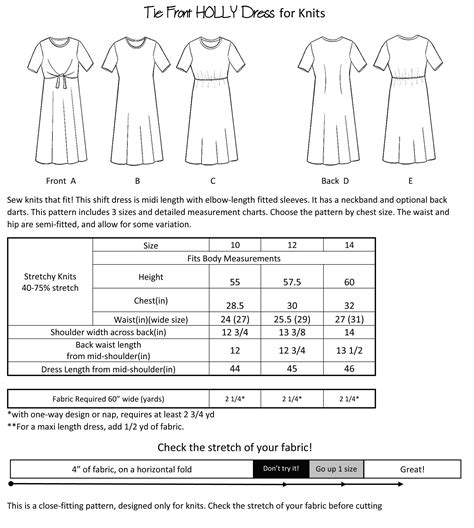 Girls Holly Shift Dress Sewing Pattern Tie Front Dress Pattern Beginner