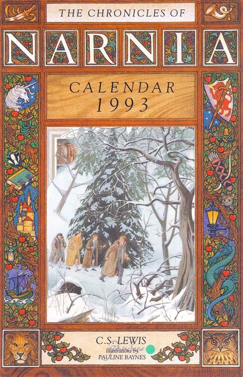Pauline Baynes Cover Art For The 1993 Calendar Of The Cronicles Of