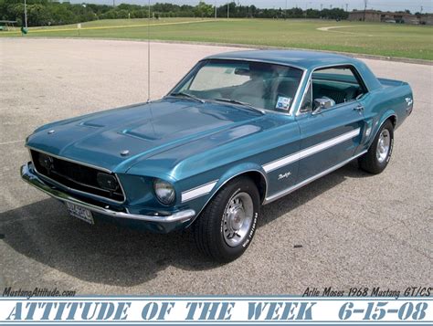 Gulfstream Aqua Blue 1968 Ford Mustang Gt California Special Hardtop