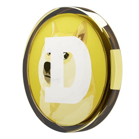 Dogecoin Doge Glass Crypto Coin 3d Illustration 24092842 Png