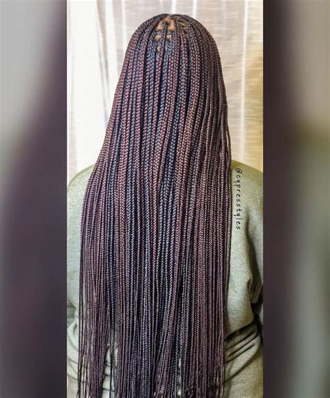Light Brown Small Knotless Braids - Light Brown Braids On Dark Skin