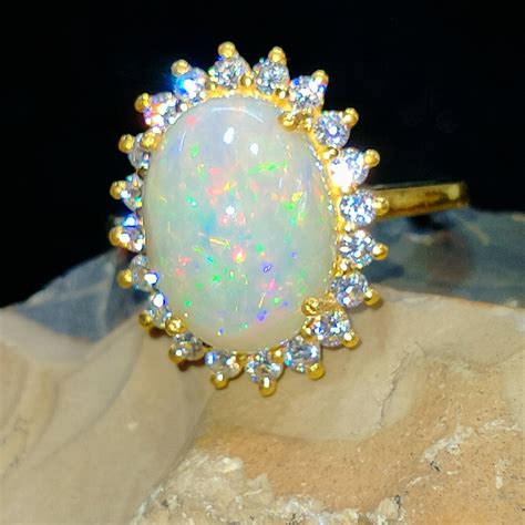 Ethiopian Opal Ring Opal Ring Ethiopian Opal Silver Ring Etsy Uk