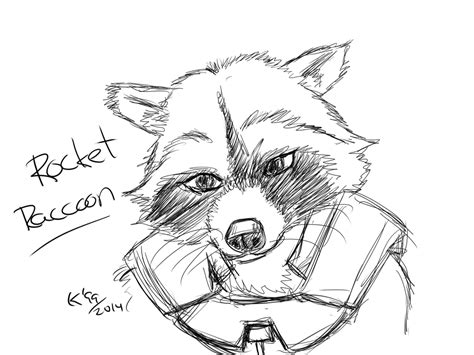 Rocket Raccoon Coloring Sheet Coloring Pages