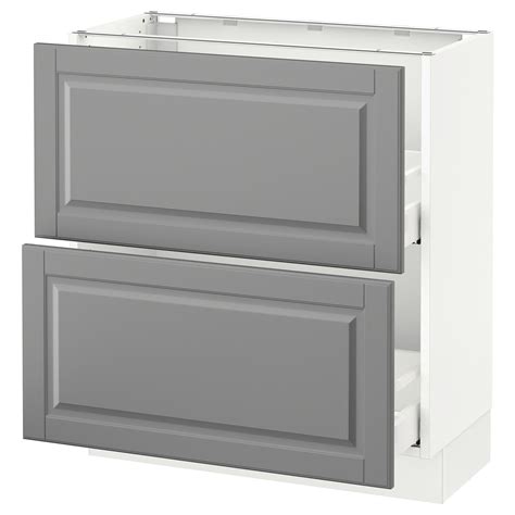 Missing kitchen cabinets at your local ikea? SEKTION Base cabinet with 2 drawers - white Maximera, Bodbyn gray - IKEA in 2020 | Base cabinets ...
