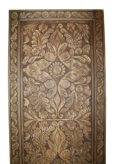 Moroccan Hand Carved Wooden Panel From Badia Design Inc