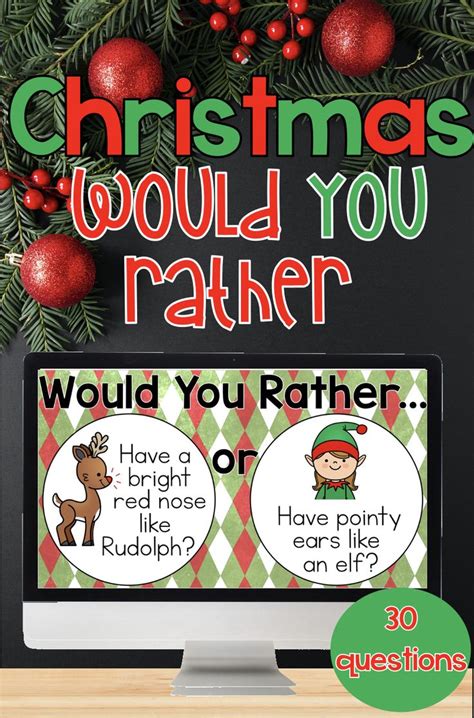 Christmas Would You Rather Fitness Conversation Or Writing Prompts
