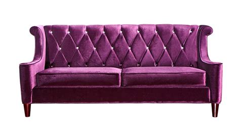Armen Living Barrister Velvet Sofa Purple Al Lc8443purple At
