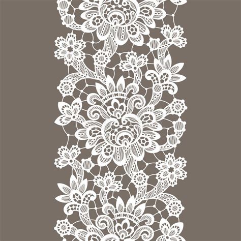 White Vector Lace Vertical Seamless Pattern Stock Vector