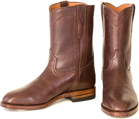 Amazon Com Ranch Road Boots Bexar Brown Men S Leather Cowboy Boot With Roper Heel Us Western