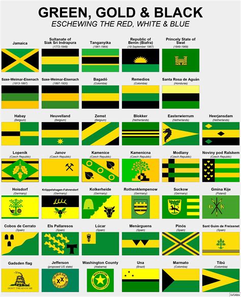 Countries With Green Yellow And Black Flags Printable Form Templates