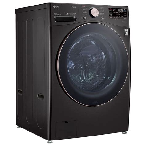Lg 45 Cu Ft Front Load Washer With Turbowash 360 In Black Steel Nfm