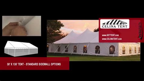 30 X 135 Tent Standard Sidewall Options Youtube