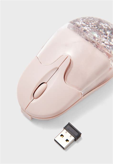 Buy Typo Pink Pink Glitter Wireless Mouse For Women In Mena Worldwide