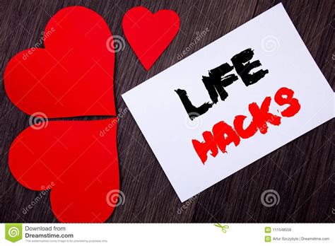 Writing Text Showing Life Hacks. Concept Meaning Solution ...