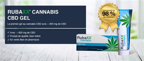 rubaxx cannabis cbd gel avec ~ 600 mg de cbd