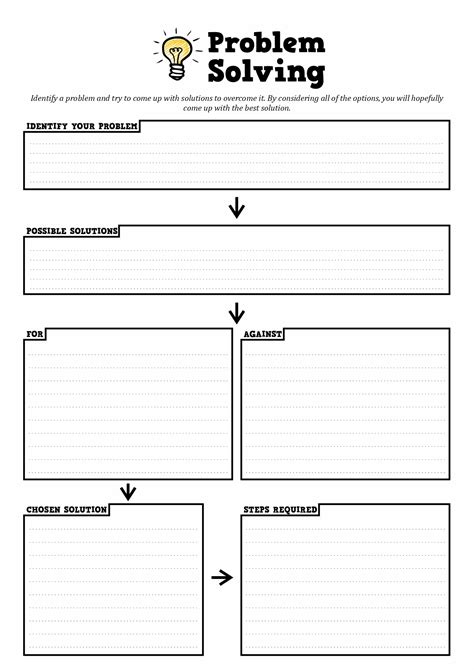 Problem Solving Worksheets Therapy
