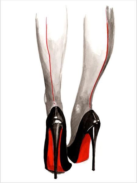 Fashion Illustration Print Of Heels By Sjoukje Bierma Woman In