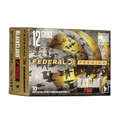 Federal Black Cloud Tss 12 Gauge 3and9 Shot 1 14 Oz 3 In Shells 10 Rounds