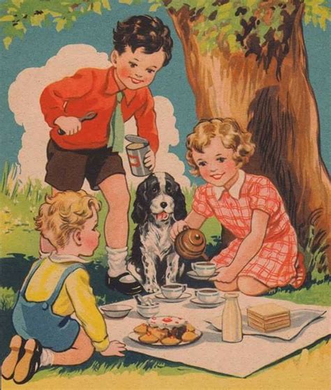 Vintage Card Vintage Children Vintage Illustration Vintage Children