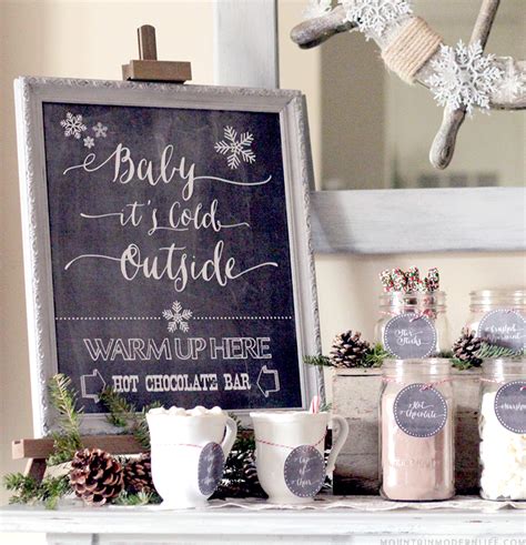 Baby Its Cold Outside Hot Chocolate Bar Printable