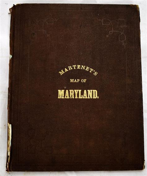 Martenets Map Of Maryland Atlas Edition By Simon J Martenet Engraved