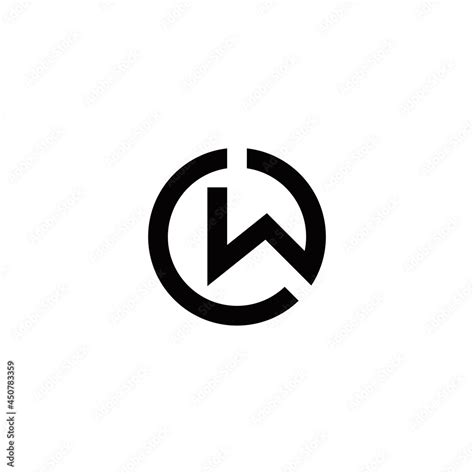 Vetor De C W Cw Initial Logo Design Vector Template Do Stock Adobe Stock