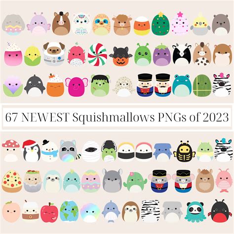 80 Squishmallows PNG Clipart Images With Transparent Backgrounds