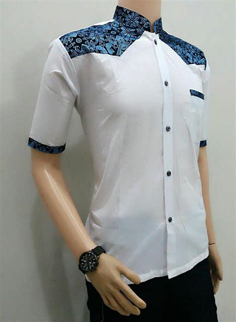 20+ Model Baju Batik Pria Kombinasi Terbaru | Mesin Jahit