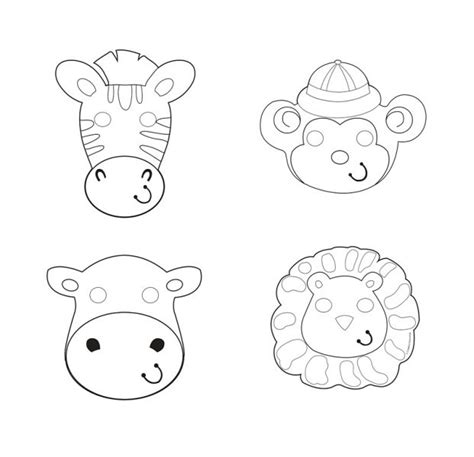 Heute werden wir tiermasken basteln. Bastelvorlage Tiermasken Wilde Tiere - Dschungel Masken