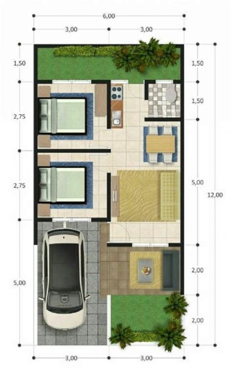 Desain rumah 6 x 10 kamar 3 desain interior surabaya. 60+ Rumah Minimalis Sederhana Dan Denah Nya | Rumah Minimalis