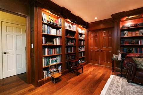 Custom Library Bookcases With Hidden Compartments Traditional Home
