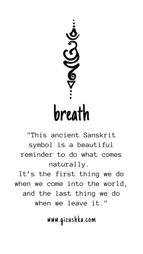 Breath Sanskrit Symbol Motivation Words Of Wisdom Instagram Stories