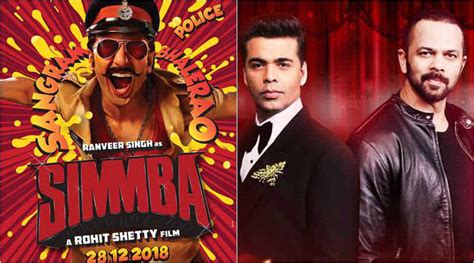 Simmba Poster Ranveer Singh Karan Johar And Rohit Shetty Collaborate For A Hardcore Actioner